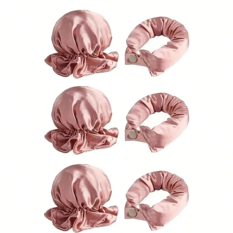 2 4 Satin Heatless Curling Overnight Curl Blowout Rods Soft Hair Qme