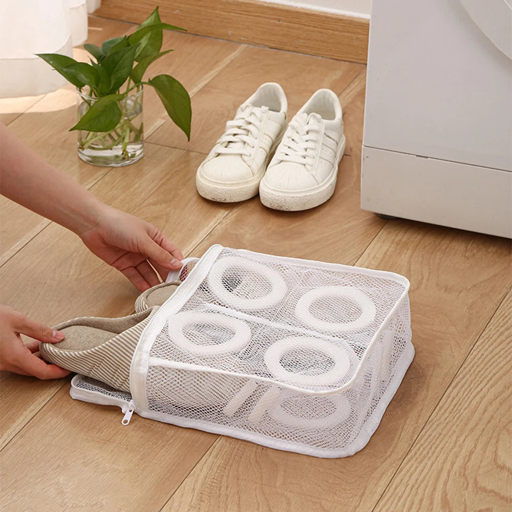 Laundry Bag Protection Bag Lazy Person Shoe Bag Bra Underwear Bag Protection Bag Shoe Built-In Divider Bathroom Qme