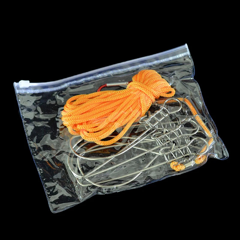 3 5 Meters Fishing Rope Stainless Steel River Fish Lock Buckle Qme