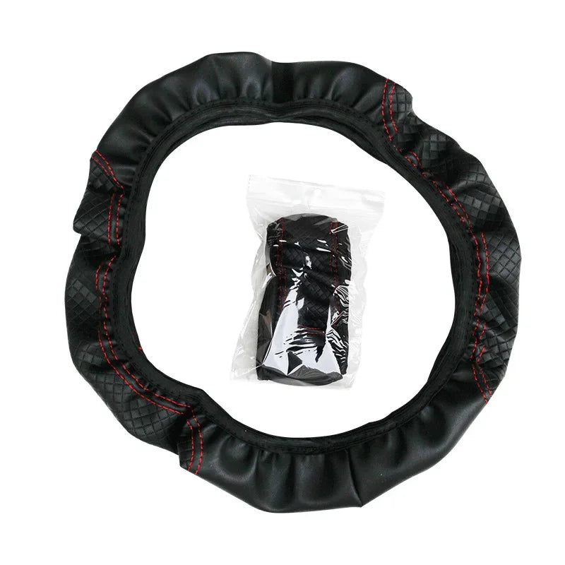 Steering Wheel Cover Braid On The Steering Wheel Cover Cubre Volante Auto Car Wheel Cover Car Accessories Qme
