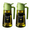 470ML/16oz Olive Oil Dispenser 2 in 1-spray and Pour Glass Oil Sprayer Used for Cooking Air Fryer Barbecue Baking Salad Qme 2pcs green