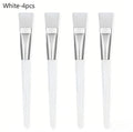 Facial Mask Brushes Soft bristle Transparent Crystal Rod Face Applicator Brush DIY Skincare Salon Spa Makeup Tools Qme 4pcs-White