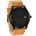 Relogio Masculino Men Watch Fashion Sport Watches New Men's Watch Men Calendar Leather Casual Quartz Clock relojes hombre Qme Brown black