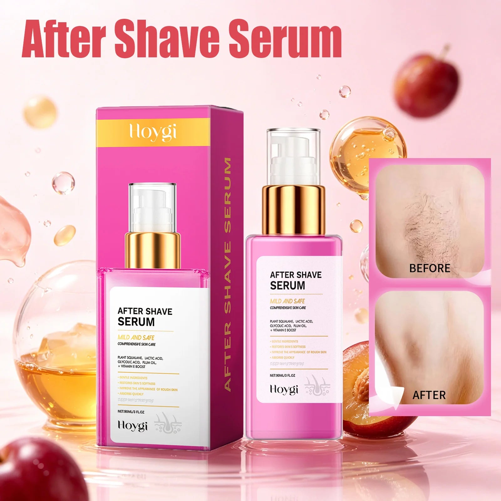 After Shave Serum Soothing Post-Shave Essence for Men & Women Smoothing Firming Skin Deep Hydrating Nourishing Gentle Body Care Qme