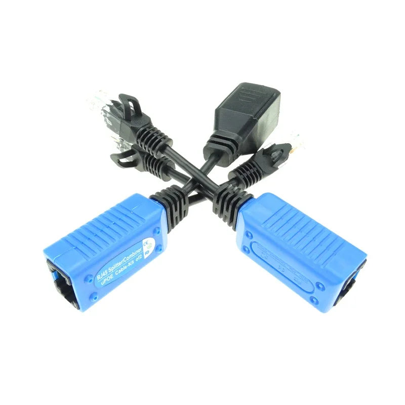 2pair RJ45 splitter combiner uPOE cable kit POE Adapter Cable Connectors Passive Power Cable Qme