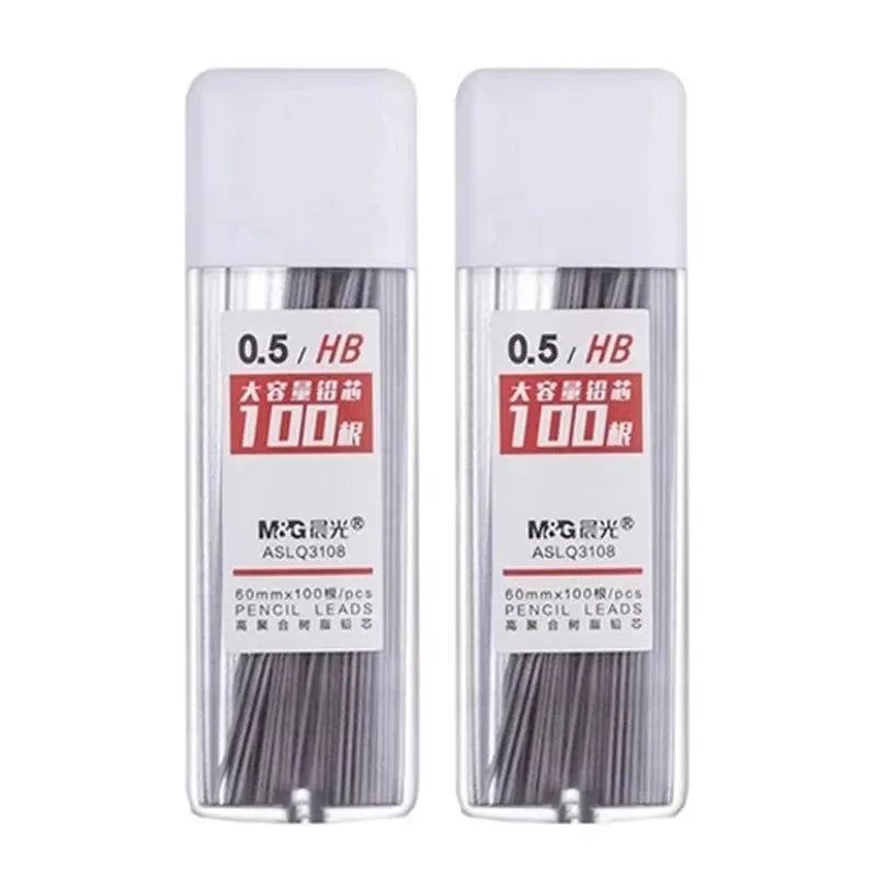 2B/HB Mechanical Pencil Refills White Simple 0.5/0.7mm for Students School Supplies Office Accessories Stationery Supplies Qme (HB)2box 0.5 mm