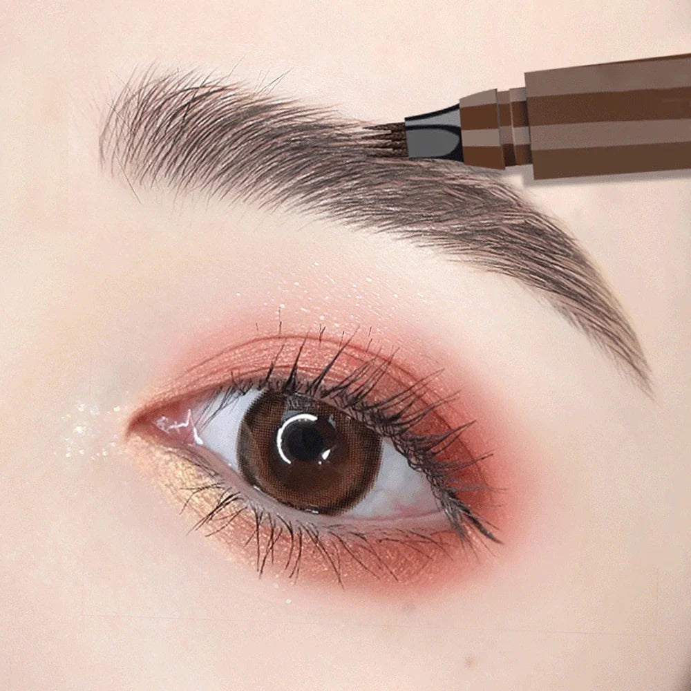 Four-pronged Eyebrow Pencil Four-end Long-lasting Non-smudged Qme