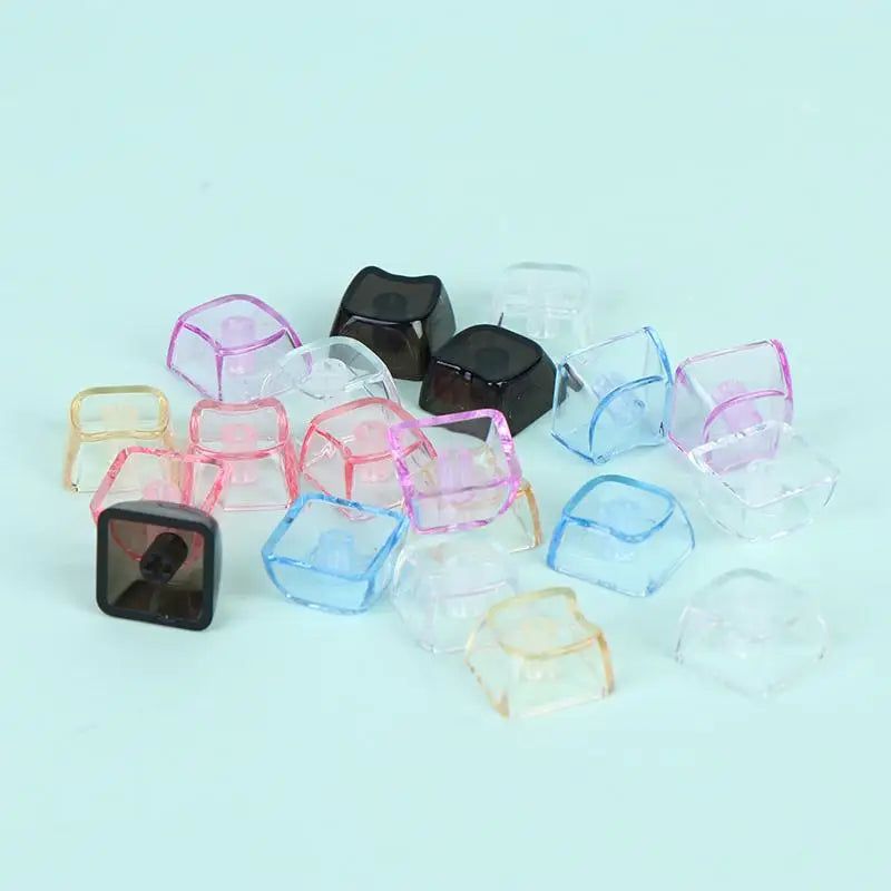 10 Cute Cat Transparent PBT Keycaps 1U Blank MAO Profile Mechanical Qme