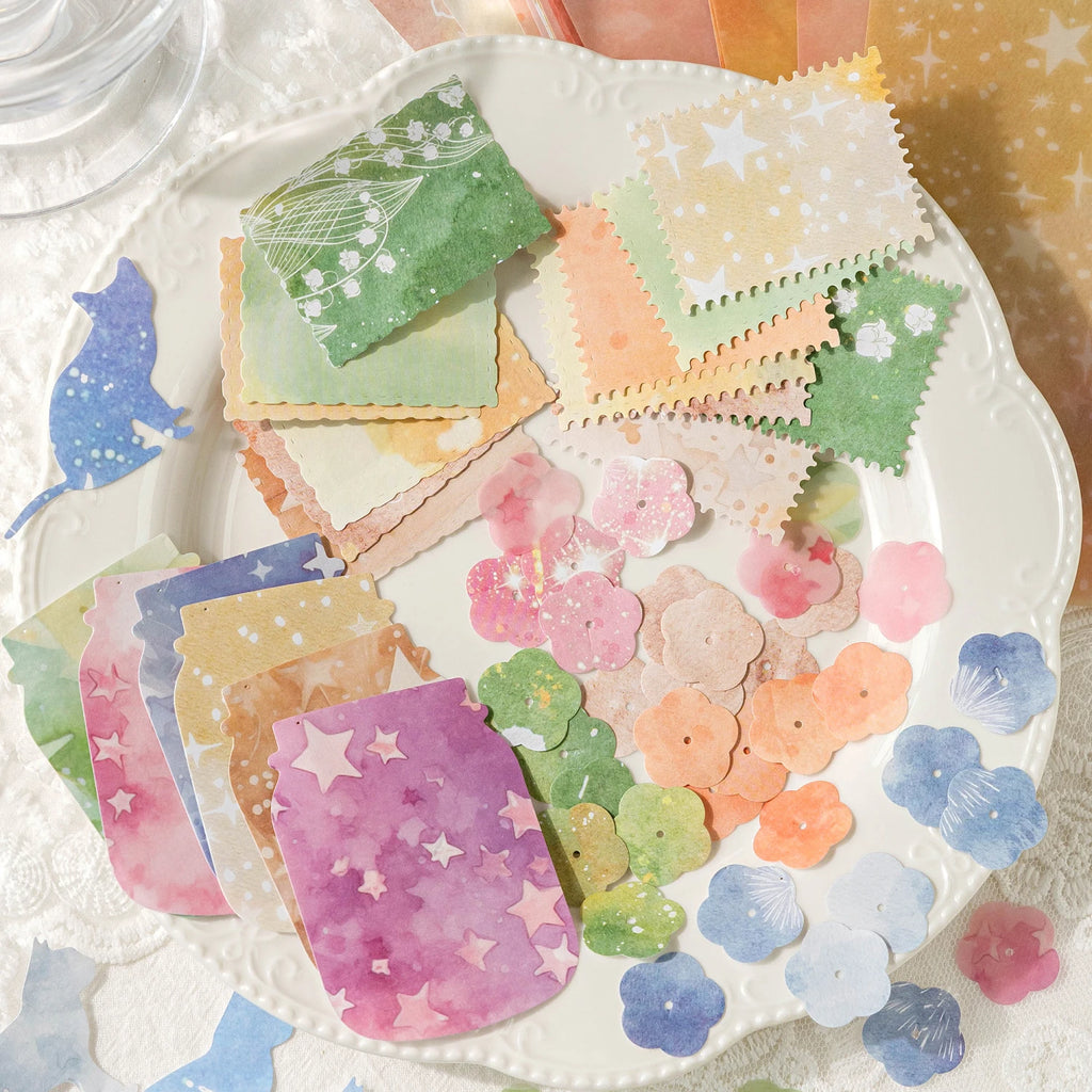 20Sheets，Colour Background Paper，DIY Scrapbooking Materials Paper， Hand Account Collage Decor，Junk Journal，Aesthetics Stationery Qme