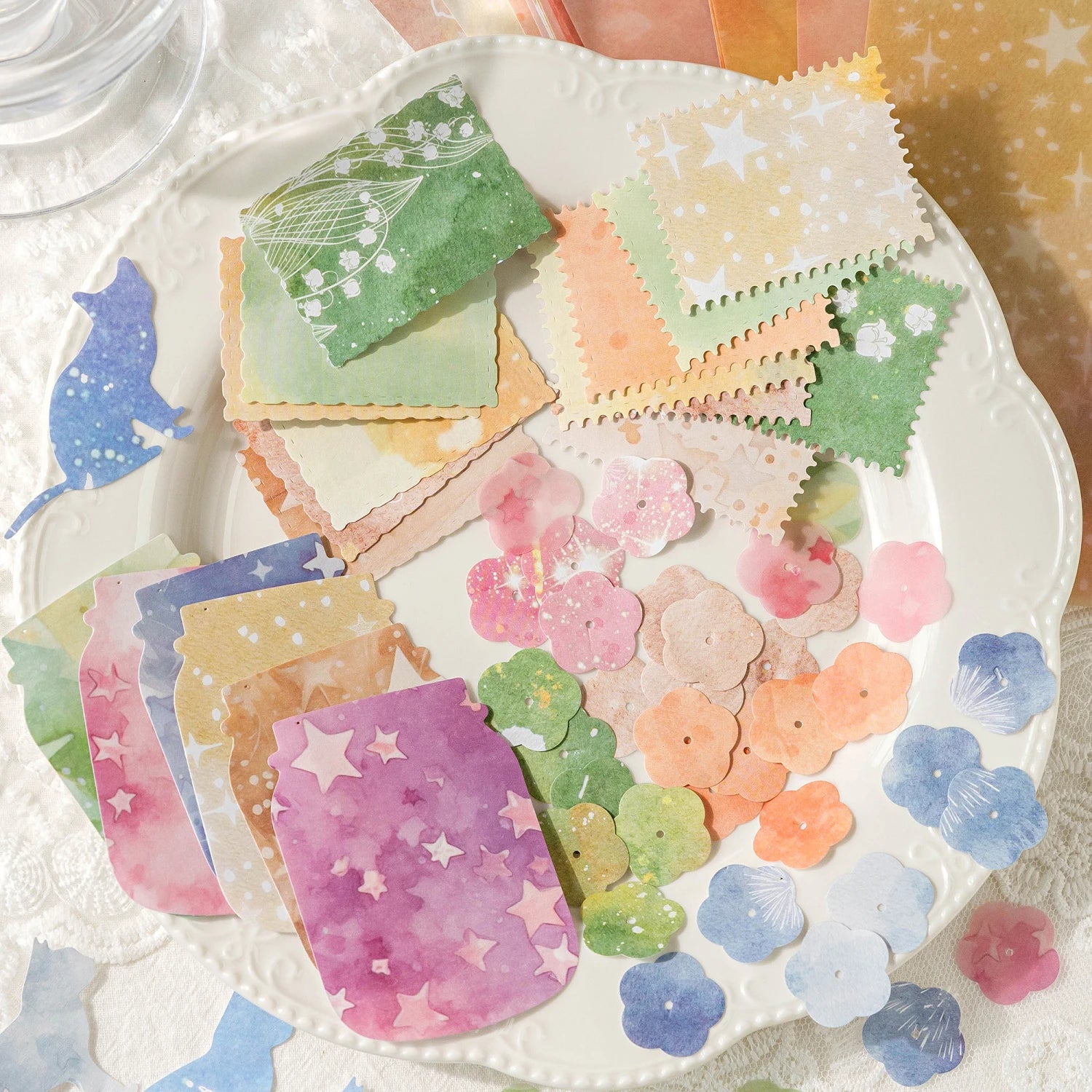 20Sheets，Colour Background Paper，DIY Scrapbooking Materials Paper， Hand Account Collage Decor，Junk Journal，Aesthetics Stationery Qme