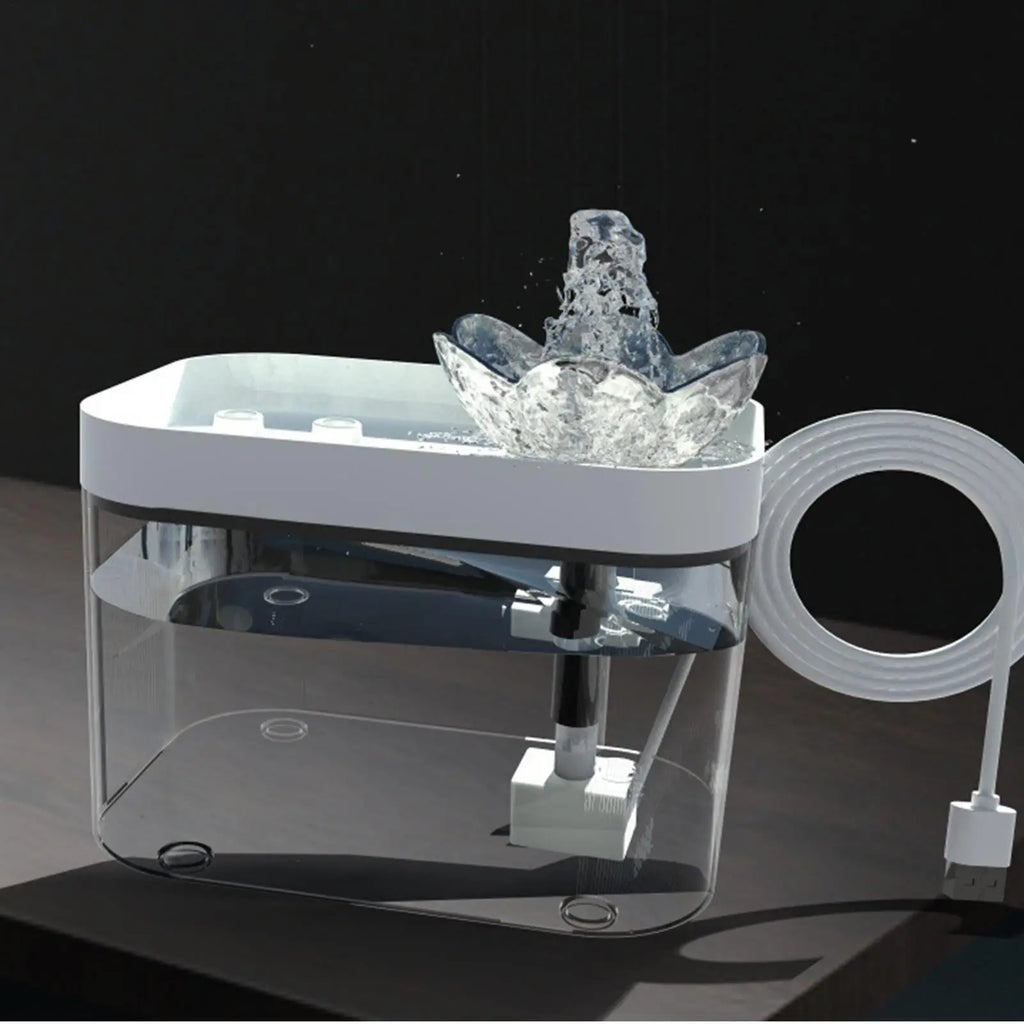 Cat Water Fountain USB Pet Filter Dispenser Silent Automatic Indoor Qme