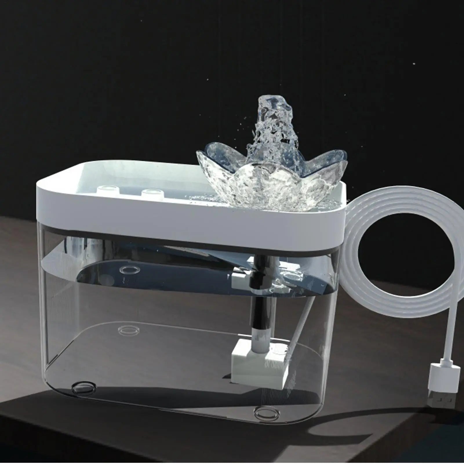 Cat Water Fountain USB Pet Filter Dispenser Silent Automatic Indoor Qme