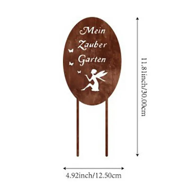 1 Patina Finish Outdoor Decor Rustic Metal Garden Stake Butterfly Qme F