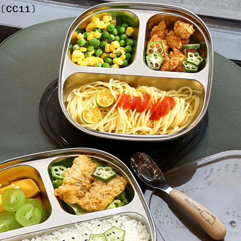 Capybara 2 3 4 Grids Food Plate Dishes Reusable Square Divided Dinner Qme