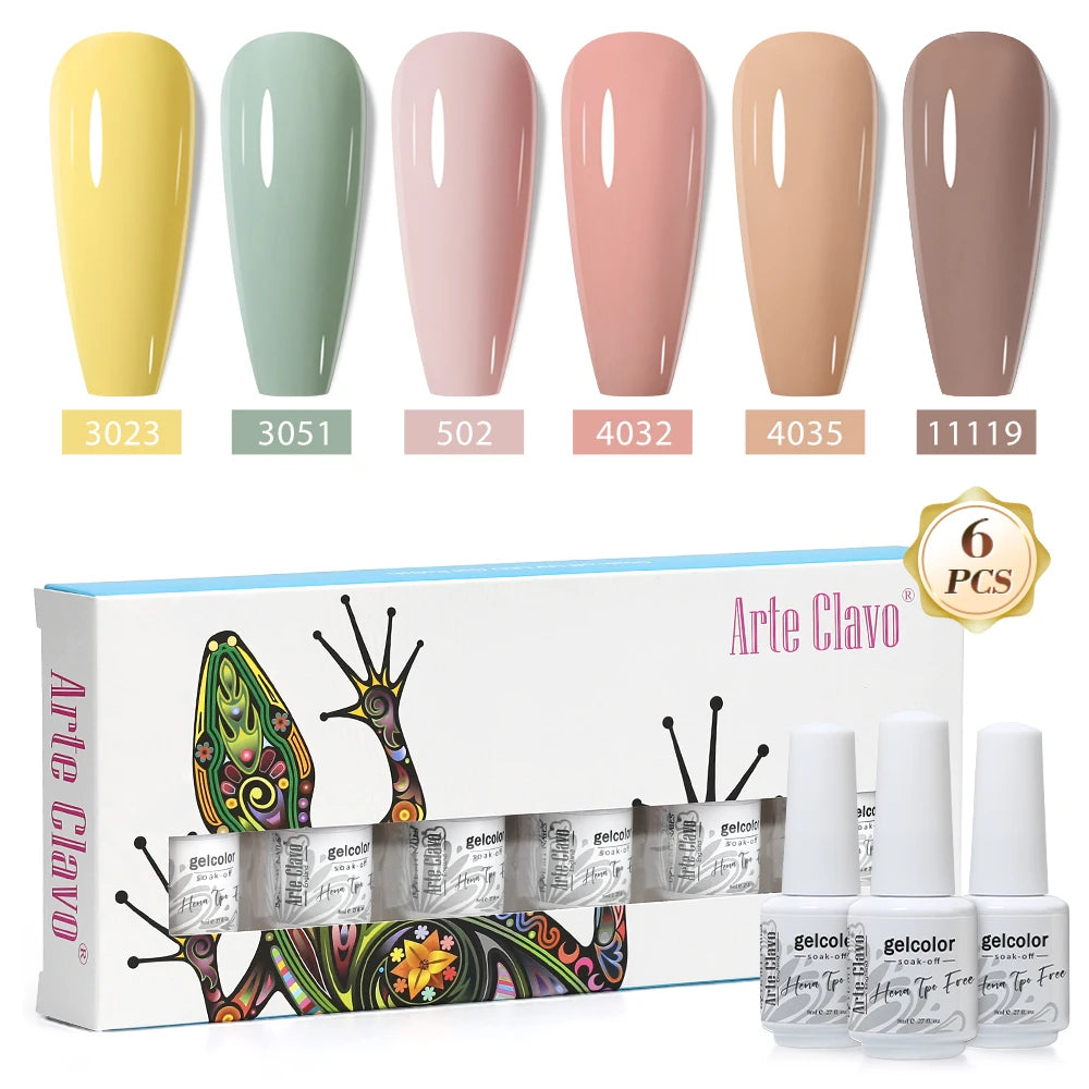 Arte Clavo Colourful Box Nail Gel Polish Semi Permanent UV Led
