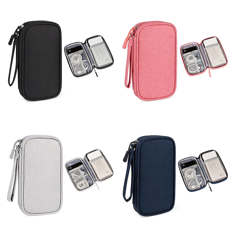 Storage Bag Cord Charger Power Hard Drive Electronic Digital USB Case Qme