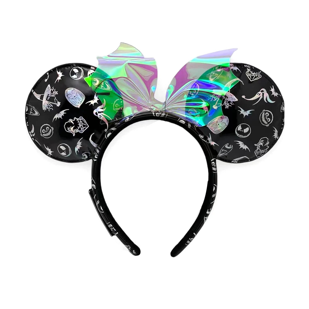 Mickey Mouse Ears Headbands Shiny Bow Headband Hallowmas Party Decoration Cosplay Hair Accessories Hairband for girl Women Adult Qme Headband 2