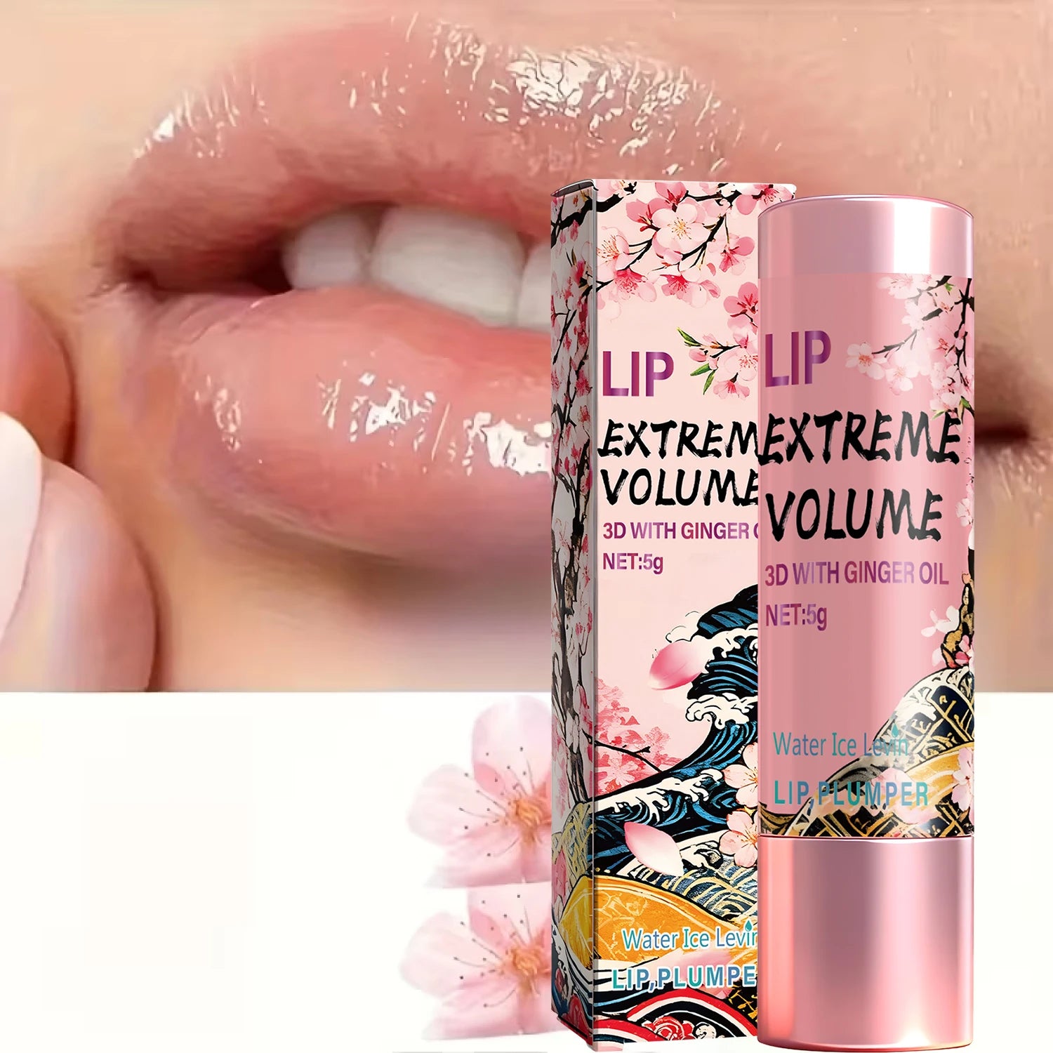 Lip Extreme Volume 3D Cream with Ginger Oil for Plumping & Moisturizing, Day & Night Use, Non-Sticky Smooth Lips. Qme