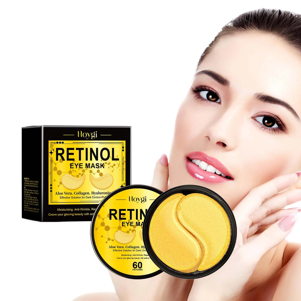 Retinol Eye Mask Anti Dark Circles Eyes Bags Skin Firming Collagen Moisturizing Aloe Repair & Firming Brighten Under Eye Patches Qme