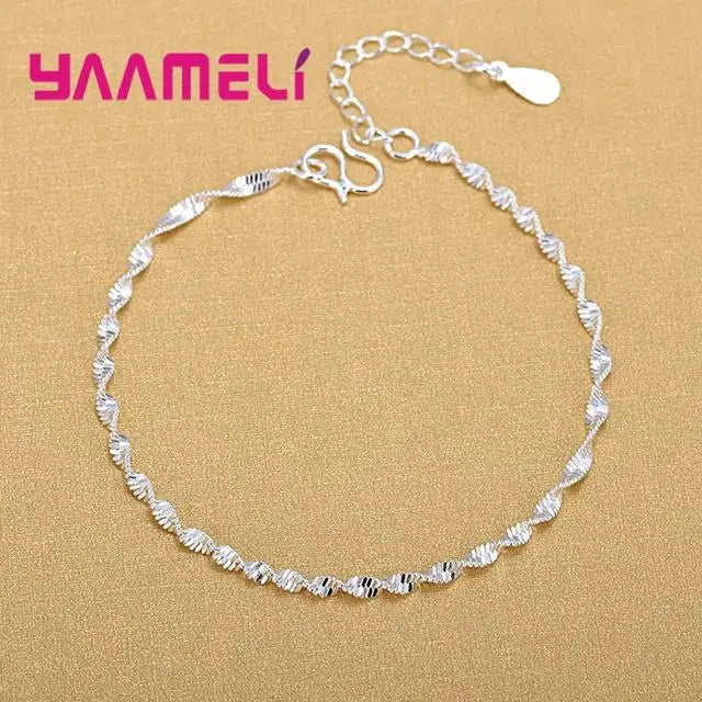 Trendy Women Foot Chains Adjustable Mujer Charm 925 Sterling Silver Color Anklets Bohemia Jewelry Summer Holiday Design Qme Model 2