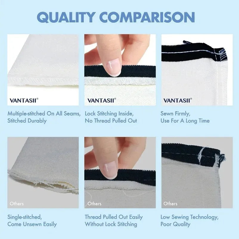 10/20/40/60PCS Canvas Zipper Bags Multifunctional Blank DIY Craft Pouches Pencil Bags Case Pouch For Home School Travel Qme