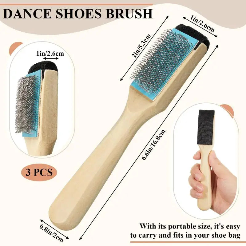 Head Dance Shoes Cleaning Brush Durable Practical Wooden Suede Sole Qme Default Title