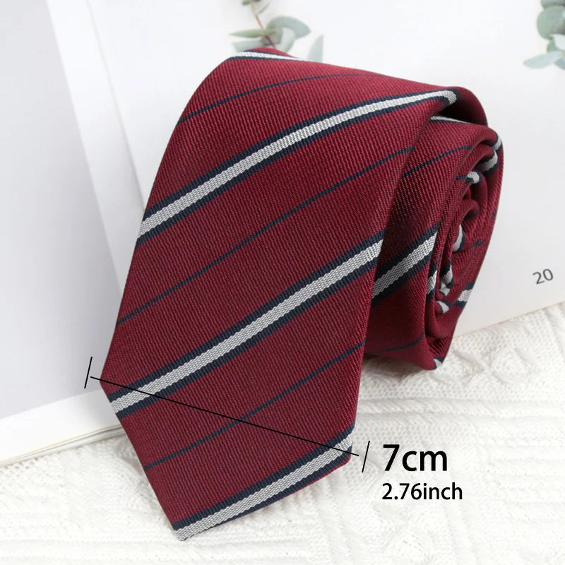 Burgundy Ties Women Mens Necktie Stripes Paisley Groom Neck Tie Qme