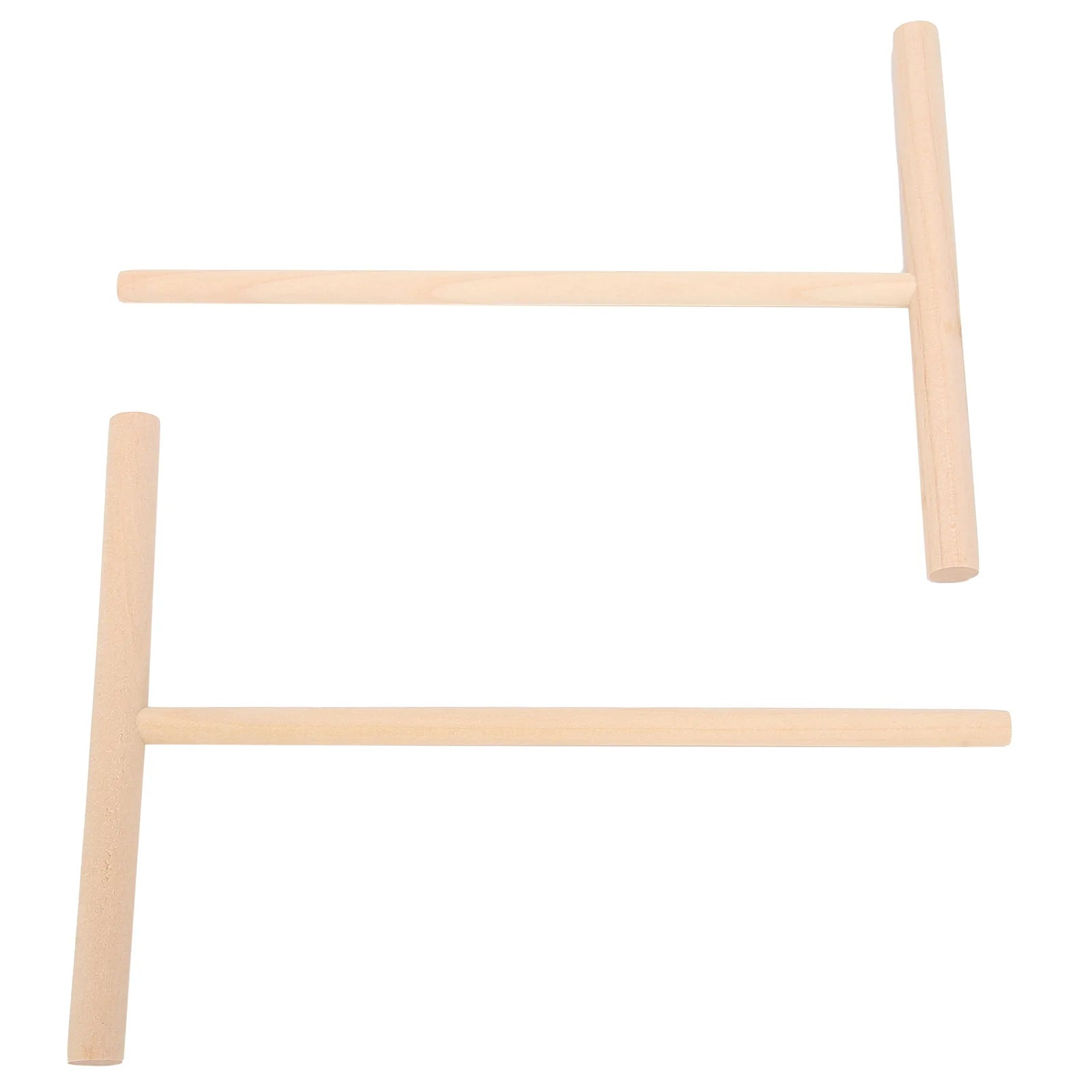 2Pcs T Shaped Wooden Pancake Batter Spreader Crepe Spreader Tool Spatula for Making Pancakes Waffles Kitchen Cooking Qme Default Title