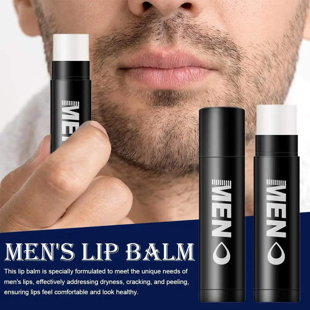 Hydrating Men's Lip Balm Natural Finish 8 Scents Mens Moisturizing Qme