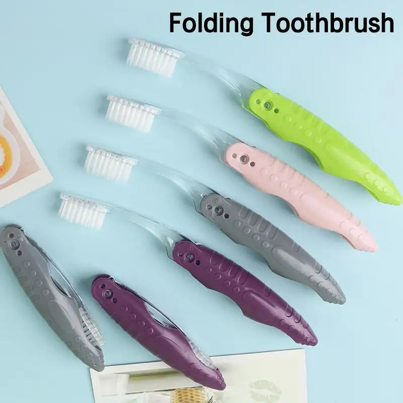 Travel Folding Toothbrush Portable Multi Collapsable Brush Trip Daily Qme
