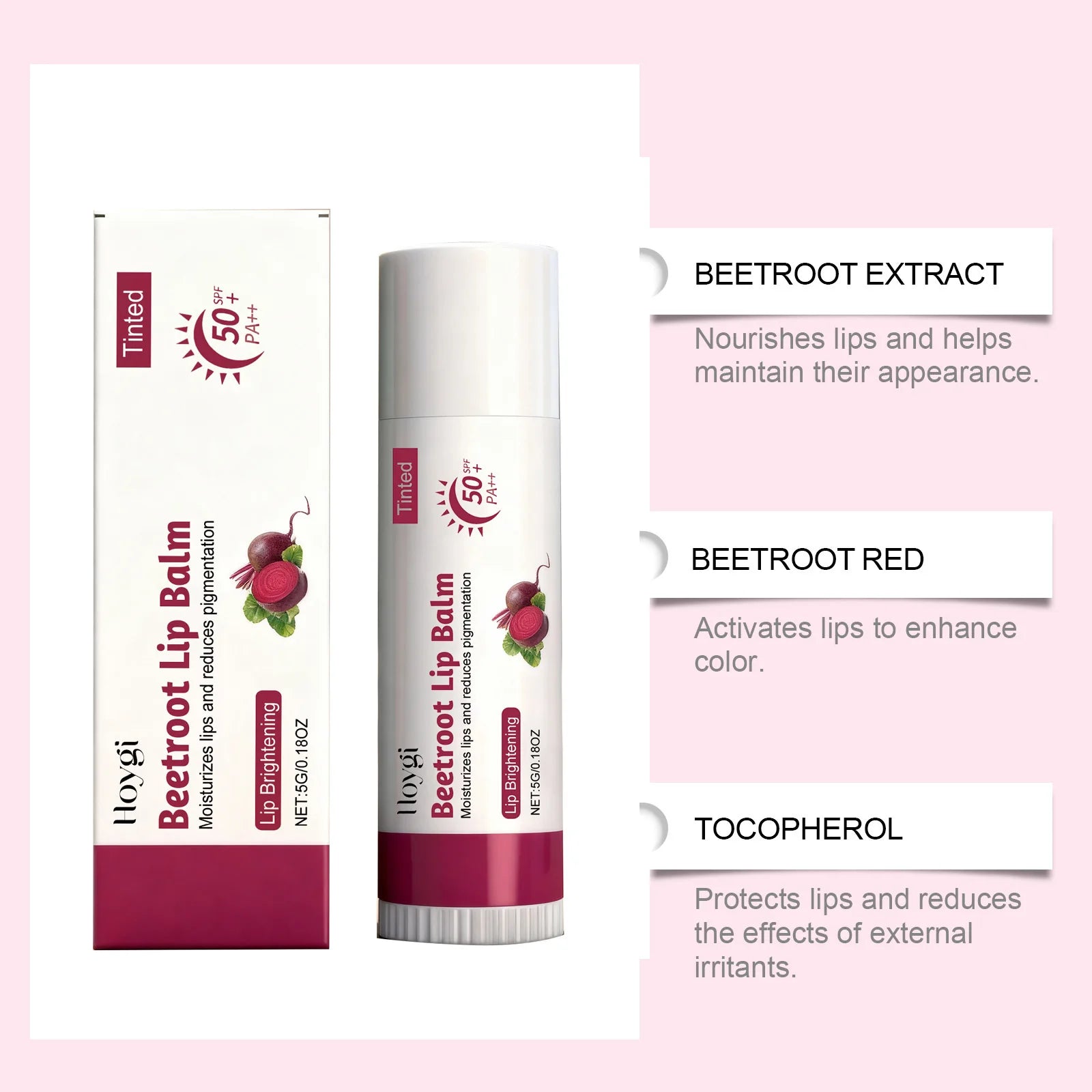 Sun Protective Lip Balm SPF50+ Nourishing Beetroot Brightening Ceramide Kojic Acid Moisturizing Fade Lip Lines Lipstick For Lips Qme