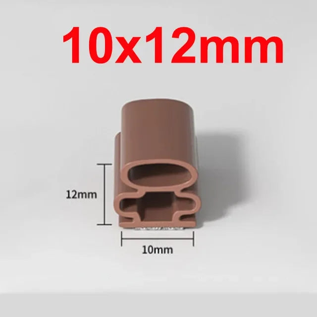 6M Silicone Self-adhesive Sealing Strip Insulation Soundproof Door Stop Window Gap Sealing Moisture-proof Strong Adhesive Tape Qme 10mmx12mm 6M