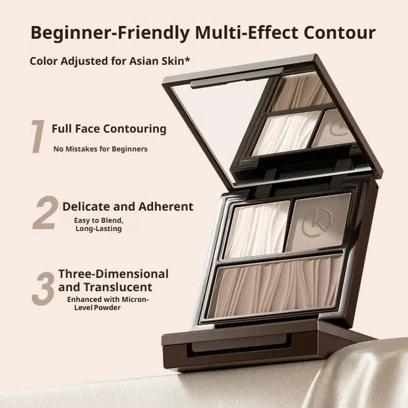 1 Contouring Eyeshadow Palette Matte Highlights Nose Shadow Powder Qme