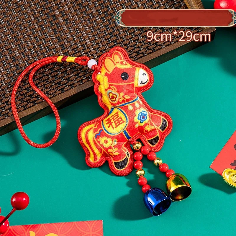 Lucky Fragrant Bag Tassels Horse Incense Car Hanging Chinese Zodiac Qme A4