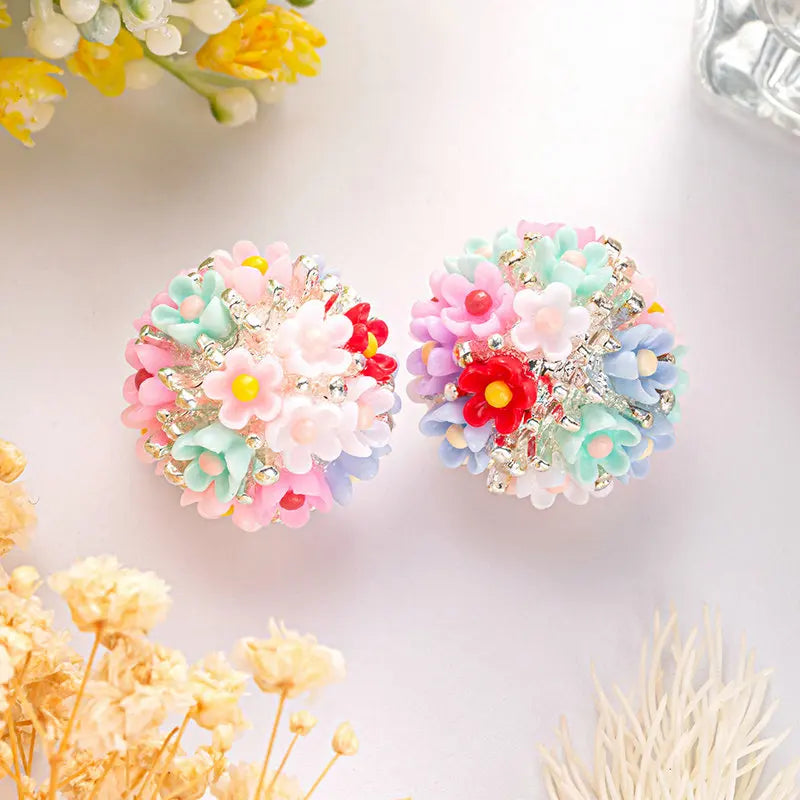 1PCS 16mm Rhinestone Ball Beads Moon Star Flower Loose Spacer Beads for Jewelry Making DIY Craft Supplies Christmas Decoration Qme 13