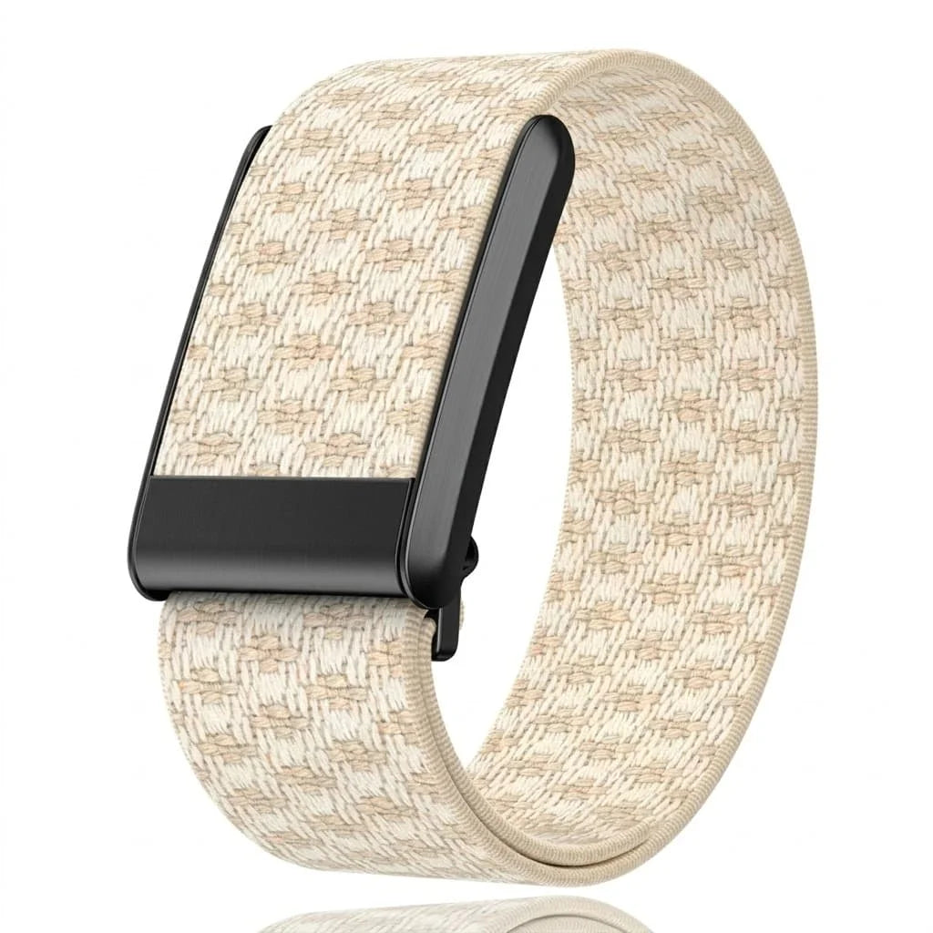 Suitable for Whoop 5.0/5.0MG Casual Nylon Sports Wristband Strap Cashmere Wool Elastic Replacement Wristband With Metal Frame Qme Starlight-5.0