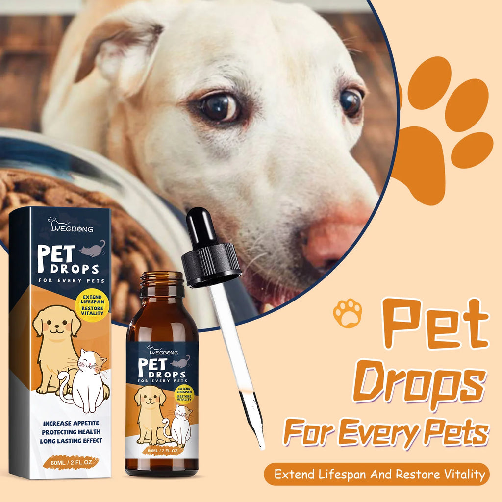 Pet Health Drops Dogs Regulate Stomach Vomiting Stomach Protection Cats Calm down Anxiety Relief Pet Probiotics Digestive Drop Qme