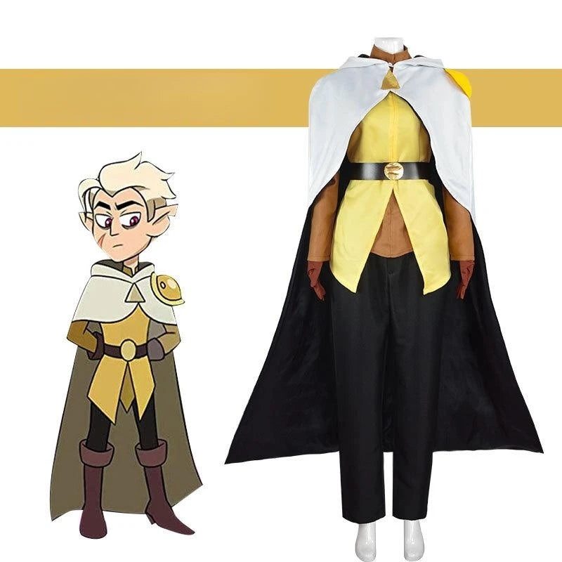 Cosplay Men The Owl House Hunter Cosplay Costume The Golden Guard Costume Cloak Outfit Qme