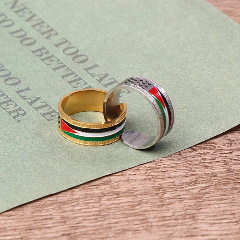 Luxurious Exclusive Arab National Palestinian Scarf Kufiya Ring Ideal Qme