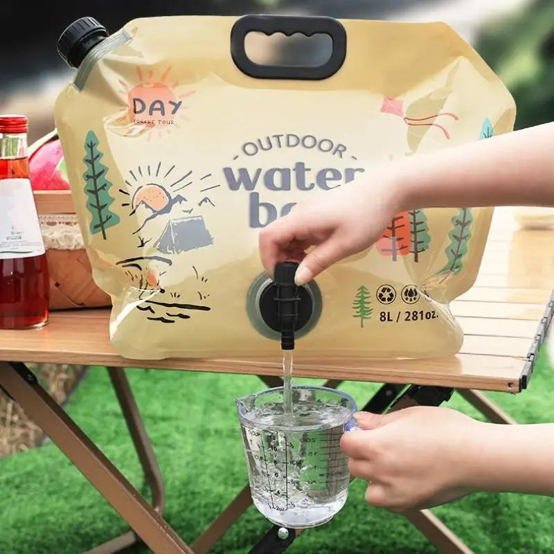 Portable Camping Beer Bag Foldable Drinking Water Bucket Large Qme