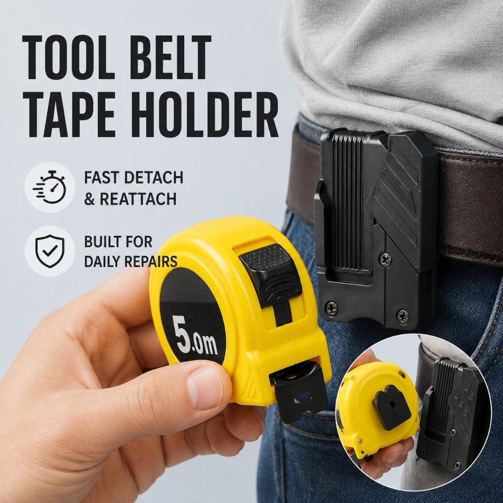 Universal Tool Belt Clip with Quick Release Buckle Durable Hook for Hanging Tape Measure in Daily Repair and Maintenance Work Qme