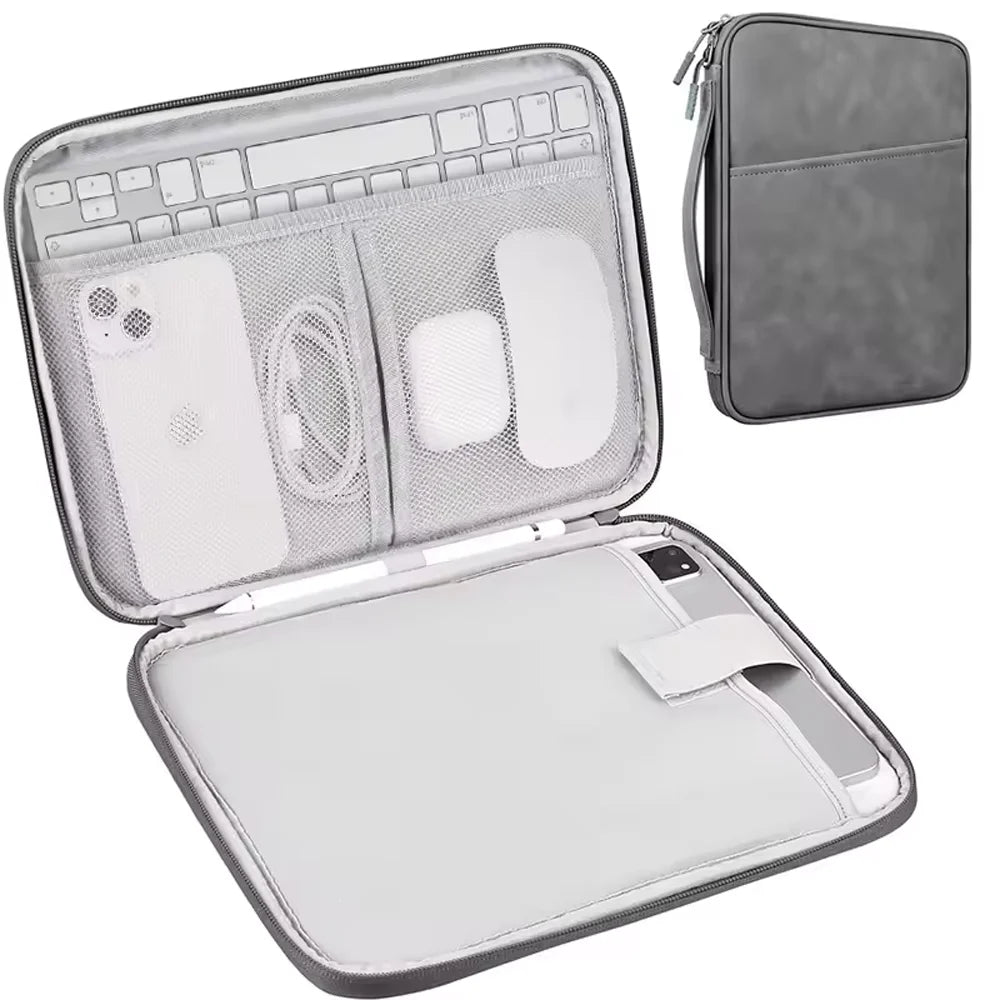 Heavy Duty Waterproof 11-13 Inch iPad Tablet Computer Bag Handheld Portable Carrying Case for iPad Storage Pouch Durable Qme