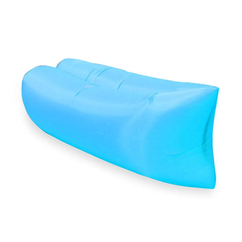 Lazy Inflatable Sofa Portable Beach Camping Air Sofa Air Cushion Outdoor Party Music Festival Adult Inflatable Sleeping Bag Qme Blue