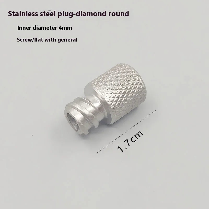 Stainless Steel Injector Plug Adapter Fat Transfer Threaded Flat Qme b