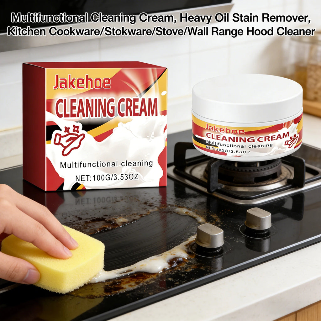 Multi Functional Decontamination Cream Easily Decompose Oil Stain and Dirt Eliminate Odor Polishing Stove Kitchen Cleaning Cream Qme