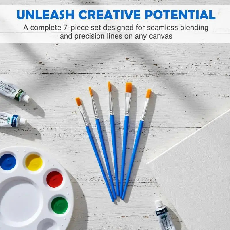 100 130 160 180 Painting Brushes Art Flat Tip Round Nylon Hair Paint Qme
