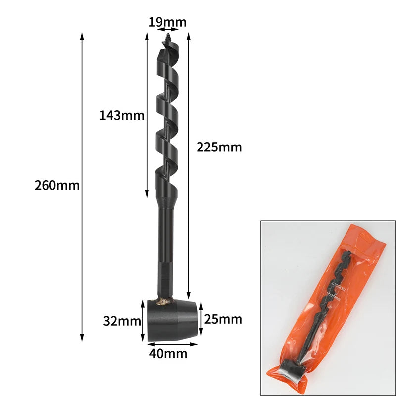 Outdoor Extended Drill Bit Hand Wood Punch Manual Auger Bush-craft Qme A3