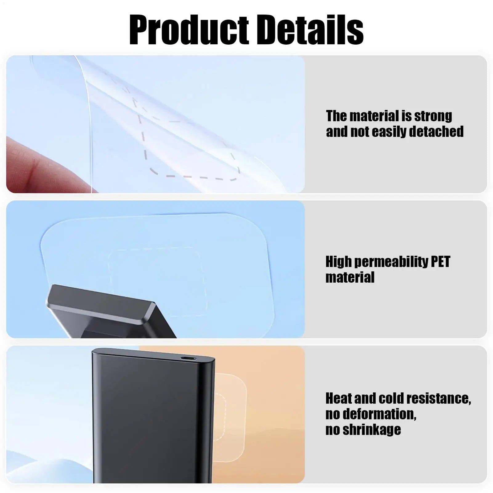 Windshield Sticker Protector Electrostatic Dash Cam Screen Film Qme