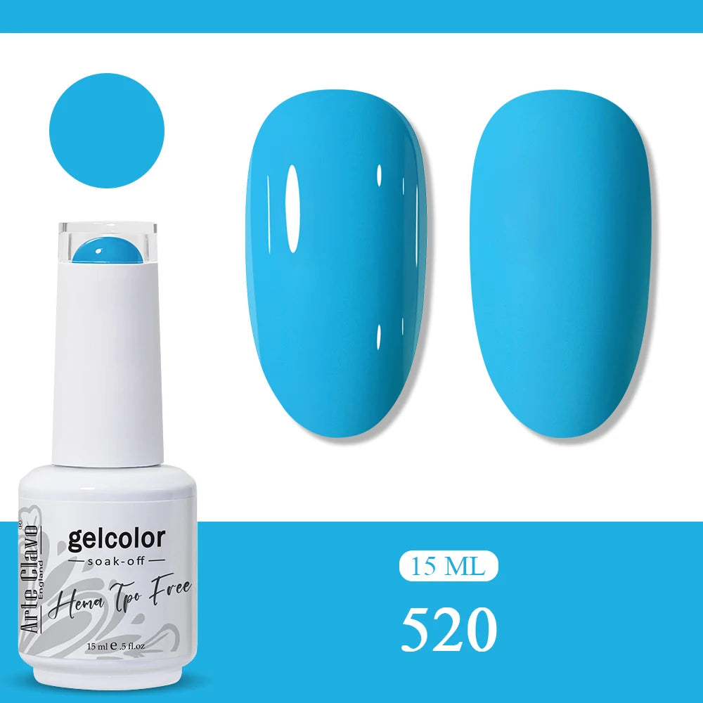 Arte Clavo Neon Rainbow Colors Gel Nail Polish Semi Permanent Art UV
