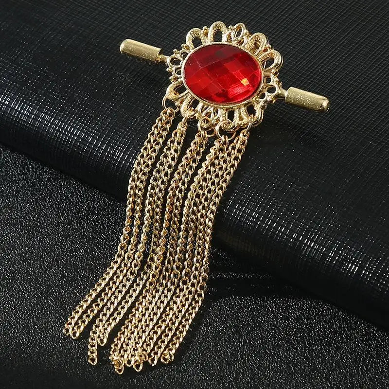 Tassel Brooches For Women Men Pin Party Casual Lapel Pins Accessory Gift Suit Tassel Brooches Jewelry Qme style 7